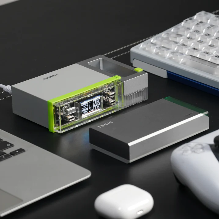 PB x Tegic | Quickbee 2-in-1 GaN 210W Multifunctional Desktop Power Station