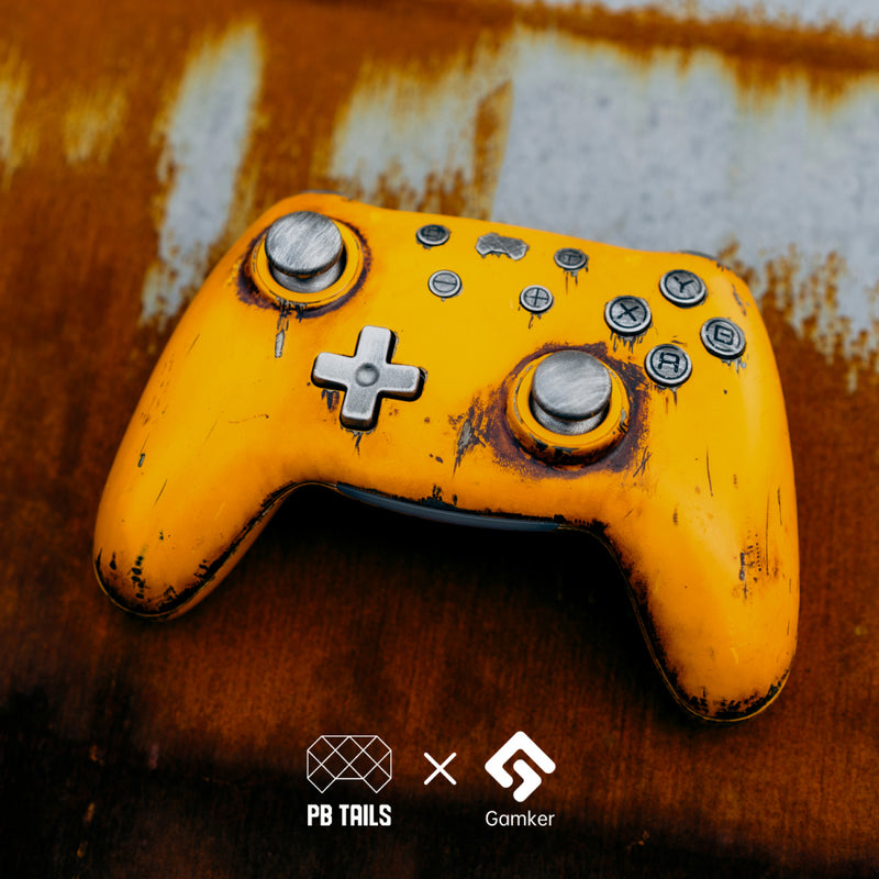 Metal Crush Defender Battle-Damaged Controller With K-Silver TMR Joysticks